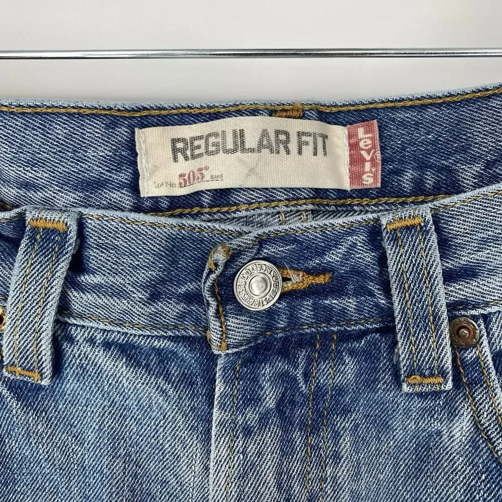 Levi's 505 Vintage Light Wash Blue Jeans Regular Fit Men's 32x30 Fall 2009